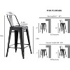Lyngins Set of 2/4 Industrial Metal Bar Stools,Counter Chairs with Bucket Back,Stools for Kitchen Counter,Living Room - 3 of 4