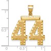 Black Bow Jewelry 14k Yellow Gold, Varsity Collection, Large D/C Pendant Number 44 - 2 of 3