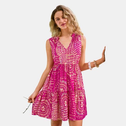 Женские платья Cupshe Women's Abstract Mini Dress-XL-Pink