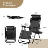 Summit Adventure Set of 2 Zero Gravity Lounge Chairs - 25" Wide Recliners with Cup Holders for Pool/Patio (Black) - 3 of 4