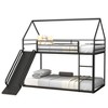 Hotraffy Twin over Twin House Bed with Ladder and Slider - 2 of 4