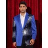 Lars Amadeus Men's Color Block Notched Lapel Party Sequin Blazers - 2 of 4