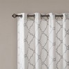 Gracie Mills Ondine Scroll Geometric Fretwork Grommet Window Curtain Panel - 2 of 4