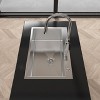 Gulches 30"x19" Brushed Nickel Overmount Single Bowl Kitchen Sink, 20 Gauge 304 Stainless Steel, with US Standard Drain & Hook - 4 of 4