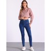INSPIRE CHIC Women's Collared Button Down Long Sleeve Crop Jean Jacket - 4 of 4