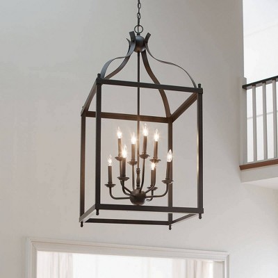 Larkin Olde Bronze 8-Light Traditional Globe Pendant Chandelier