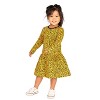Mightly Toddler Fair Trade Organic Cotton Long Sleeve Drop Waist Dress - 2 of 3