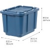 IRIS USA 11.5Gal/46Qt 4 Pack All-Weather Heavy-Duty Stackable Storage Plastic Bin Tote Container with Quick Snap Lid - 2 of 4