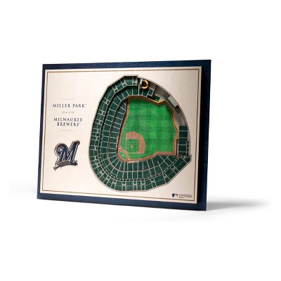 MLB Milwaukee Brewers 5-Layer Stadiumviews 3D Wall Art