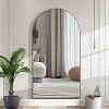 Spassway Arched Wood Full Length Mirror with Bracket Decorative Freestand Mirror Accent Wall Mirror for Living Room Bedroom Black - 2 of 4