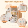 JOYMOR Toddler 3-10 Play Kitchen Toy Set with Sink & Ample Accessories Cream & Gold - 3 of 4