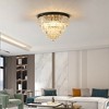 DAKAFUL19.7" Modern Crystal Chandelier with Iron Finish, 6-light E12 Base Semi Flush Mount Ceiling Light for Living Room, Bedroom - 2 of 4