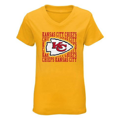 NFL Kansas City Chiefs Girls' Short Sleeve Fashion T-Shirt - S