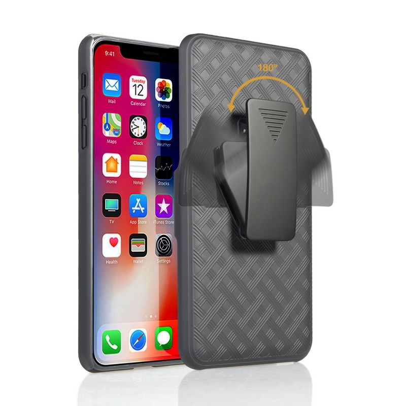 Verizon Kickstand Shell and Holster Combo for iPhone XS Max - Black, 5 of 6