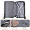 3-Piece Hardshell Luggage Set with Spinner Wheels, ABS+PC Lightweight & DurableTravel Suitcase (20/24/28 Inch) - ModernLuxe - 4 of 4