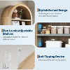 CuisinSmart 7 Tier Farmhouse arched display cabinet with Adjustable Shelves, Freestanding Tall Arched Bookshelf for Kitchen pantry Living Room - 3 of 4