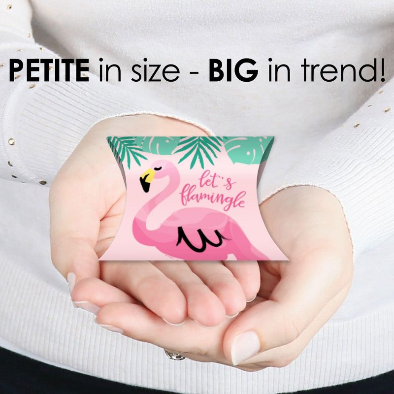 Big Dot of Happiness Pink Flamingo - Favor Gift Boxes - Tropical Summer Party Petite Pillow Boxes - Set of 20, 3 of 9