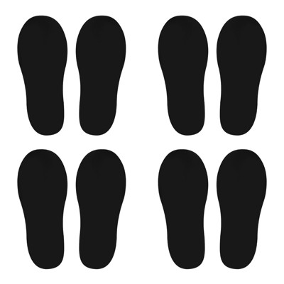 Unique Bargains Home Classroom Floors Stairs Decal PVC Footprint Sticker 4 Pairs