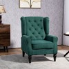 NicBex Tufted Accent Chair,Upholstered Living Room Chairs with High Backrest and Wood Legs,Modern Armchair,Accent Chairs for Living Room - 2 of 4