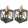 Sapphtopaz Modern End Table Square Nightstand with Storage Shelf X-Frame Side Table for Living Room,Bedroom - 4 of 4