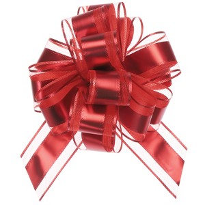 Unique Bargains Large Pull Bow Metallic Gift Wrapping Ribbon for Wedding 12 Pcs - 1 of 4