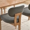 SEVOBAL Dining Chairs Set of 2 Modern Fabric Upholstered Chair with Sturdy Wooden Legs for Kitchen Dining Spaces, Gray, 21.06"*20.28"*32.28" - 3 of 4