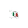 Black Bow Jewelry Sterling Silver and Enamel Mexico Flag Bead Charm - 3 of 4