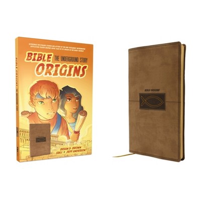Bible Origins (Portions of the New Testament + Graphic Novel Stories), Leathersoft, Tan - by  Zondervan (Leather Bound)