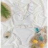 YESFASHION Women's Bikini Sets Two Piece Swimsuit High Waisted V Neck Twist Front Adjustable Spaghetti Straps Bathing Suit - 3 of 3