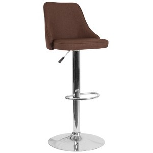 Emma and Oliver Contemporary Adjustable Height Barstool - 1 of 4