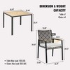 Rbied All Weather 5-Piece Wicker Outdoor Dining Set Patio Conversation Set with Cushions and 2.44" Umbrella Hole - 3 of 4