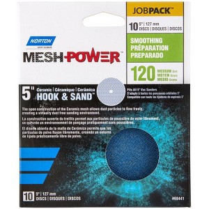 Norton MeshPower 5 in. Ceramic Hook and Loop Mesh Sanding Disc 120 Grit 10 pk - 1 of 1