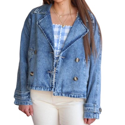 Women's Truley Denim Moto Jacket - Dex