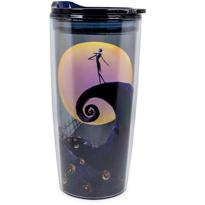 Silver Buffalo Disney Nightmare Before Christmas Jack Spiral Hill Travel Tumbler | 20 Ounces, 1 of 7