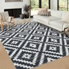 Washable Modern Geometric Living Room Area Rugs, Soft Non Slip Bedroom Carpet, Low Pile Foldable Thin Mat - 2 of 4