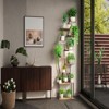 SEVOBAL Planter Stands and Holders Plant Wood Plant Shelf Flower Pot Stand Rack Lightweight Yet Sturdy Design for Home, Dark Brown, 29.84"*11"*63.74" - 4 of 4