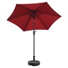 Ainfox 7.5ft Patio Umbrella Red With Umbrella Base - 3 of 4