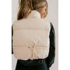 Women's Faux Leather Puffer Vest - Double Zero - 3 of 4