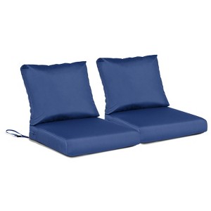 Aoodor Outdoor Chair Cushions Set of 2, Water Resistant Outdoor Deep Seat Cushions with Handle and Adjustable Straps - 1 of 4