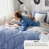 5/7 Pcs Bed in a Bag with Contrast Color Solid Design Bedding Set - 3 of 4