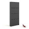 HomeStock Drawer Shoe Cabinet, Black Matte - 3 of 4
