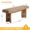 Lantine 47" Wooden Entryway Bench, Farmhouse End of Bed Bench, Kitchen Table Benches Seat for Hallway, Bedroom, Foyer, Dining Room - 3 of 4