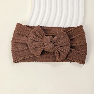 MyKids-USA European and American Soft Elastic Nylon Children's Butterfly Bow New Color Embroidered Baby Autumn Winter Headband - 1 of 4