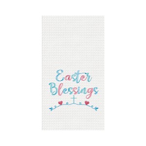 C&F Home Easter Blessings Embroidered Waffle Weave Kitchen Towel Dishtowel - 1 of 4