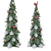 Melrose Frosted Cardinal Pine Tree (Set of 3) - 3 of 3