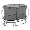 Springfree Trampoline Kids Outdoor Large Oval 8 x 13 Ft Trampoline w/ Enclosure & Outdoor Jumping Basketball Game FlexrHoop Accessory, Black - 2 of 4