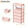 Jojoka 5-Drawer Dresser- Fabric Storage Organizer with Sturdy Metal Frame - 3 of 4
