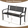 Costway 50" Garden Bench with Patterned Backrest and Curved Armrests for Porch Lawn - 3 of 4