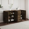 63 Inch Sideboard Buffet Cabinet With Rack Shelf, Coffee Bar Storage With Metal Legs, Divided Display Storage Sideboard With 3 Drawers - 4 of 4