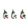 Transpac Resin Holiday Fuzzy Beard Gnome Figurine Set of 3 Christmas Home Decorations - 3 of 4
